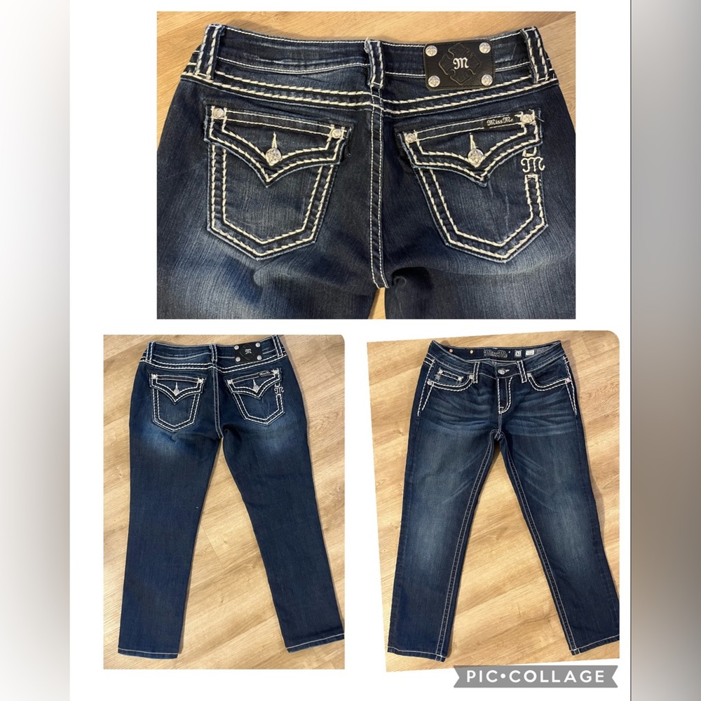 Miss Me Embellished Bling Women’s Skinny Capri Size 31